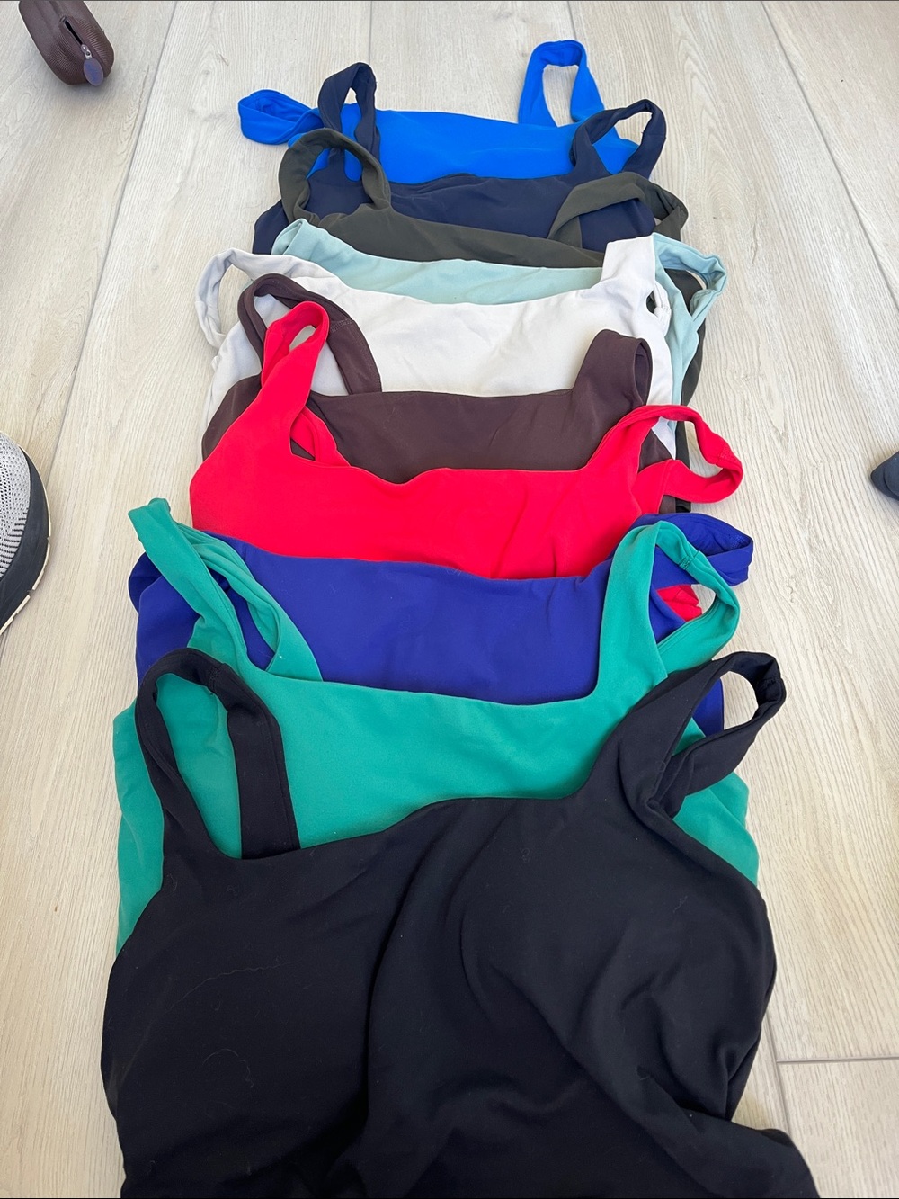 Bundle of 10 CRZYOGA Square Neck Longline Butter Luxe Fabric Sports Bras